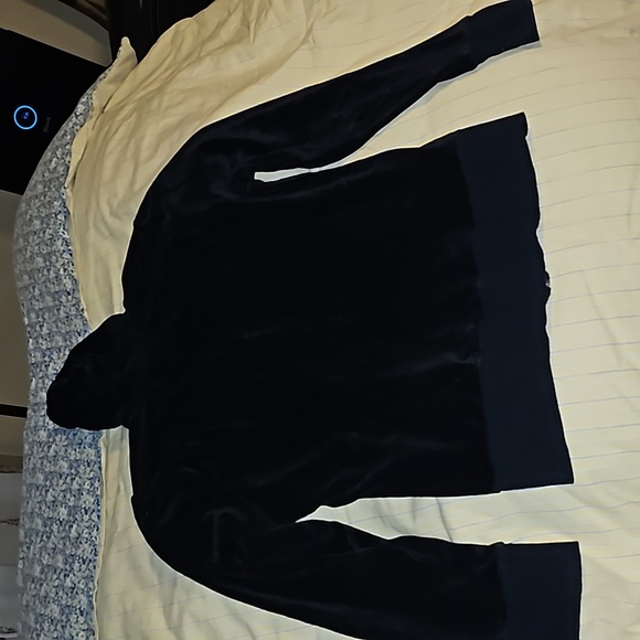 Calvin Klein Black Velour Jacket Size XL - Picture 10 of 12